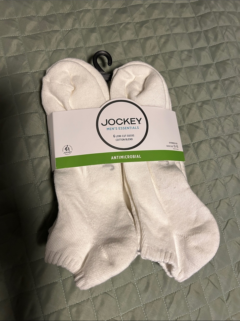 Jockey Men's White Low-Cut Athletic Socks - Antimicrobial
